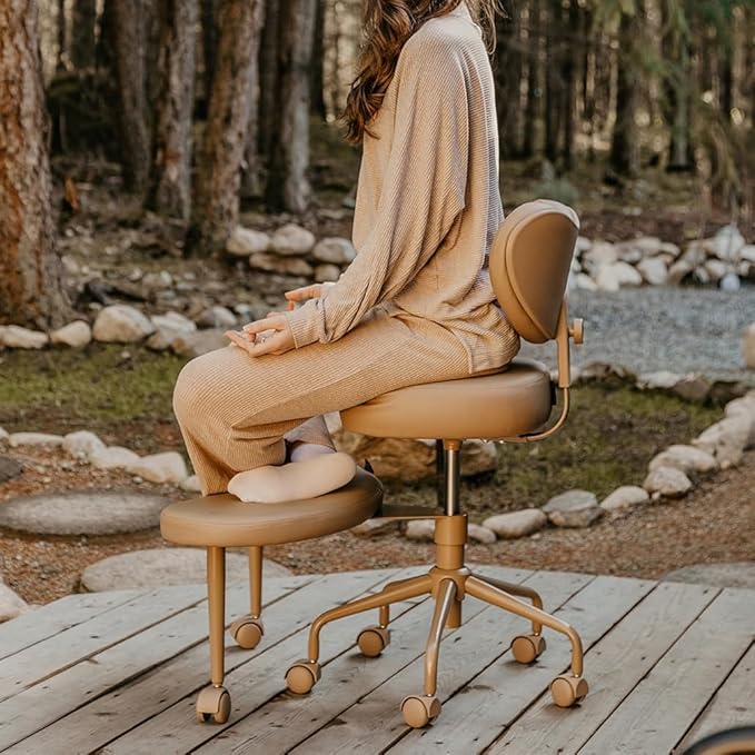 ✨ Adjustable Cross-Legged Chair with Footrest 🧘♀️ | Ergonomic Seating for Home Office