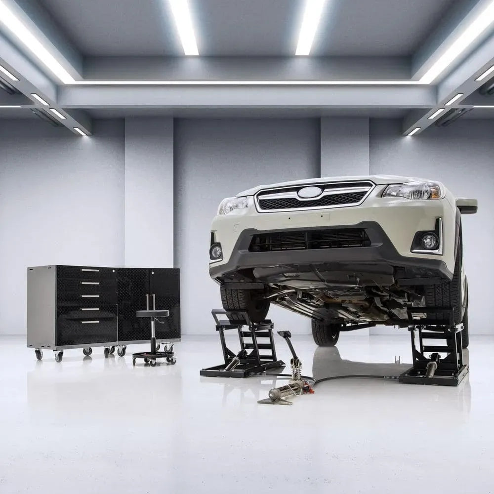 ⚡ Hydraulic Car Ramps - 3,000 lb Capacity 🛠️ | Drive-On Lift for Safe Underbody Repair