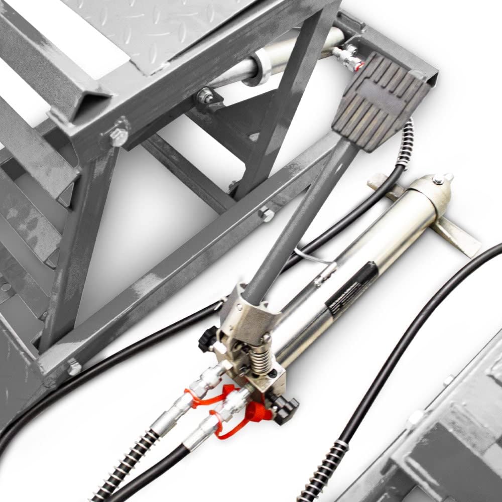 ⚡ Hydraulic Car Ramps - 3,000 lb Capacity 🛠️ | Drive-On Lift for Safe Underbody Repair