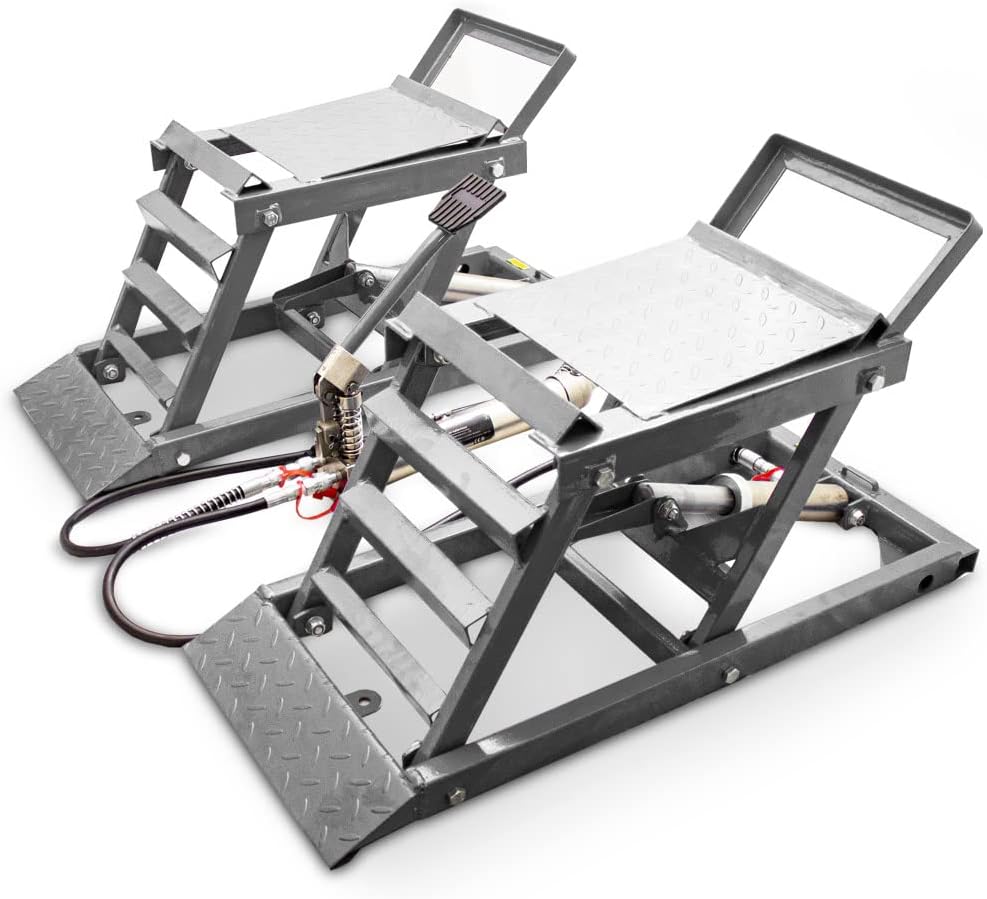 ⚡ Hydraulic Car Ramps - 3,000 lb Capacity 🛠️ | Drive-On Lift for Safe Underbody Repair
