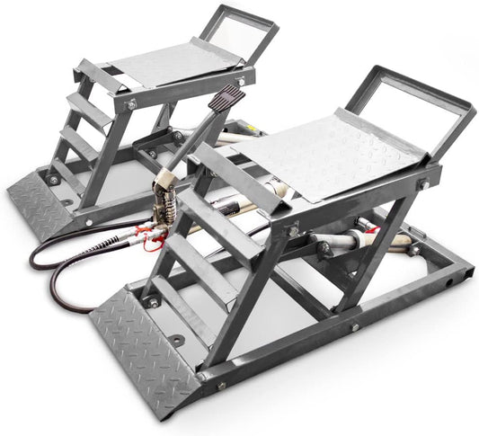⚡ Hydraulic Car Ramps - 3,000 lb Capacity 🛠️ | Drive-On Lift for Safe Underbody Repair