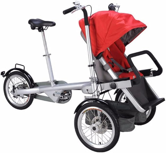 🚲 2-in-1 Convertible Bike & Stroller | Ride and Push Mode for Parent & Child