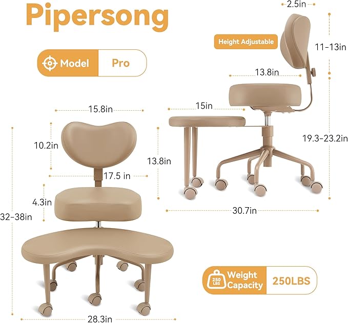 ✨ Adjustable Cross-Legged Chair with Footrest 🧘‍♀️ | Ergonomic Seating for Home Office