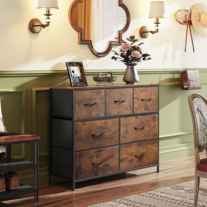 7-Drawer Dresser & TV Stand | Storage Organizer for Bedroom & Living Room 🛋️✨